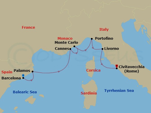 Itinerary map