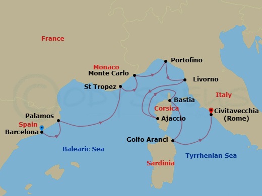 Itinerary map