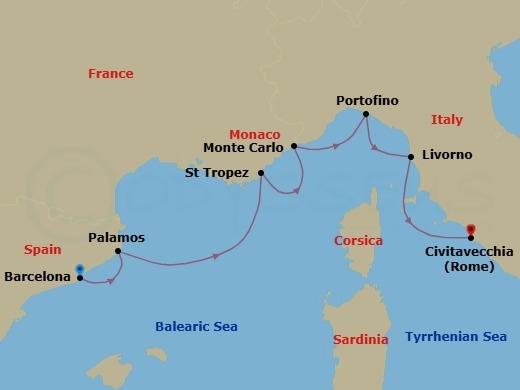 Itinerary map