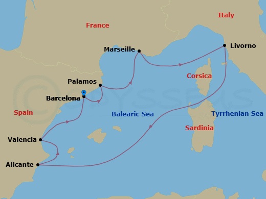 Itinerary map