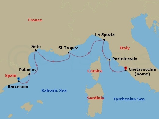 Itinerary map