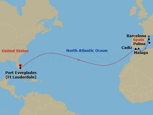 Itinerary map