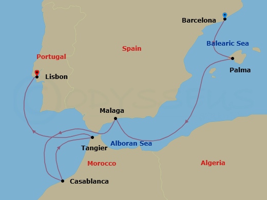 Itinerary map