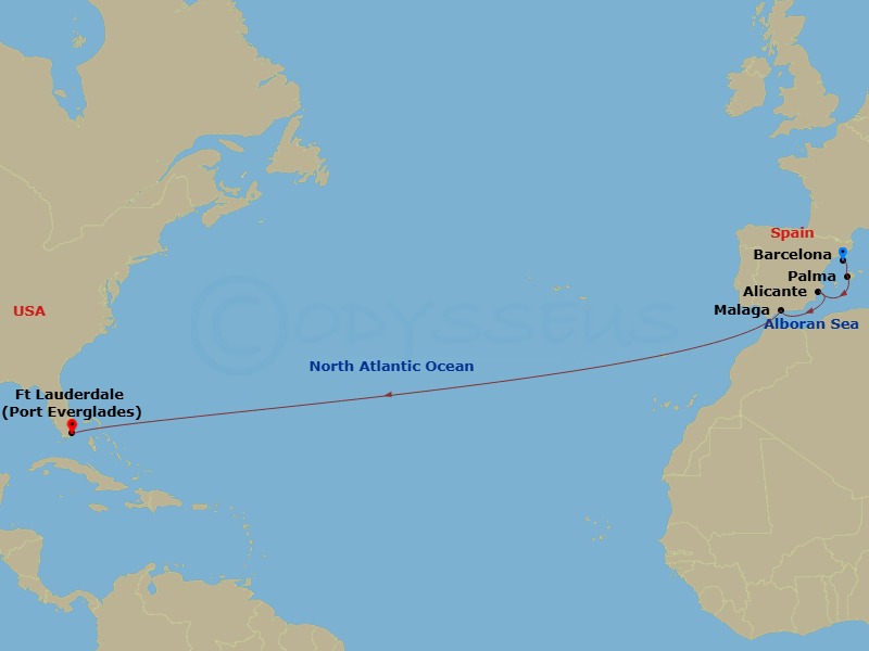 Itinerary map