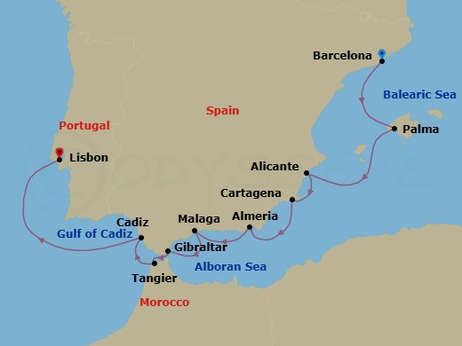 Itinerary map