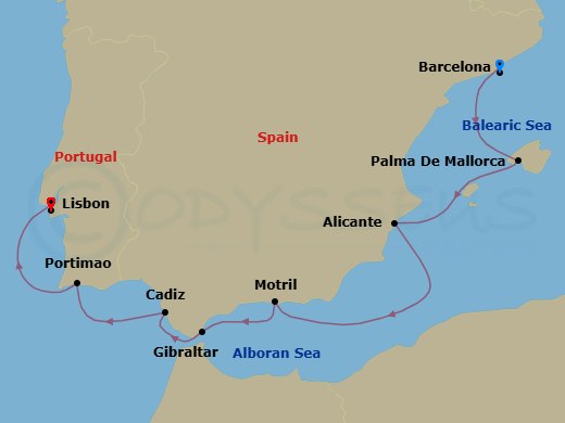 Itinerary map