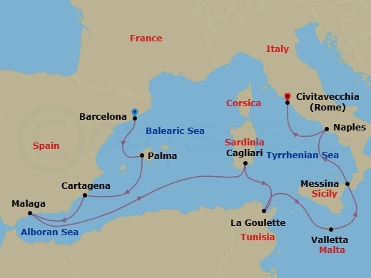 Itinerary map