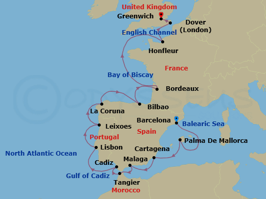 Itinerary map