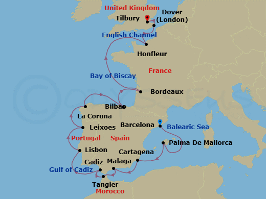Itinerary map