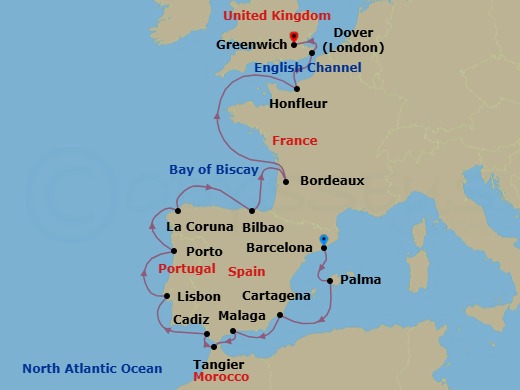 Itinerary map