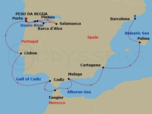 Itinerary map