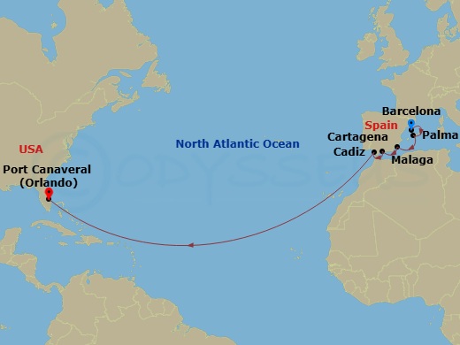 Itinerary map