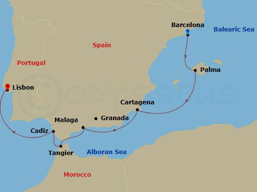 Itinerary map
