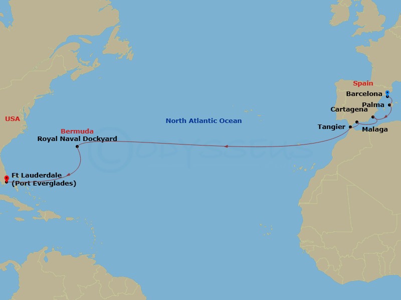 Itinerary map