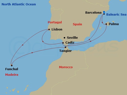 Itinerary map