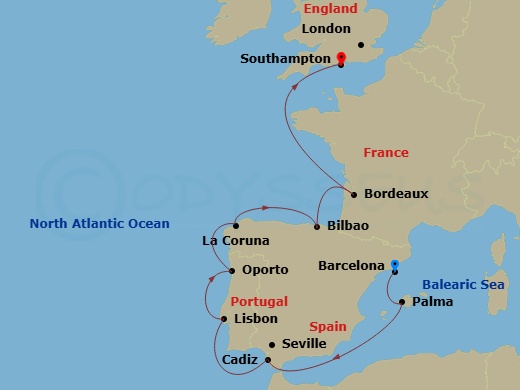 Itinerary map