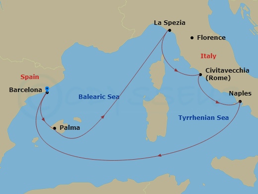 Itinerary map