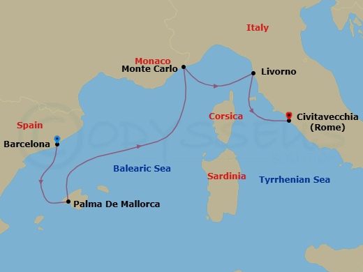 Itinerary map