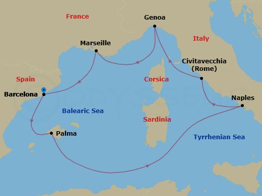 Itinerary map