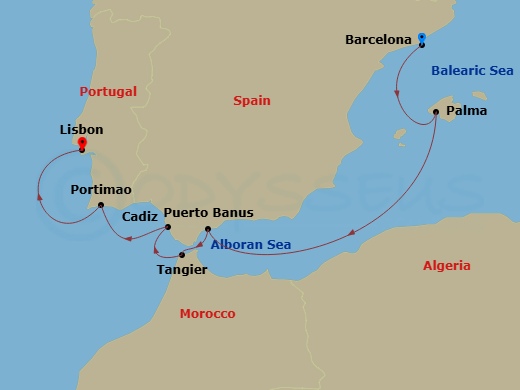 Itinerary map