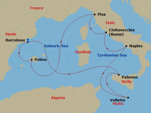 Itinerary map