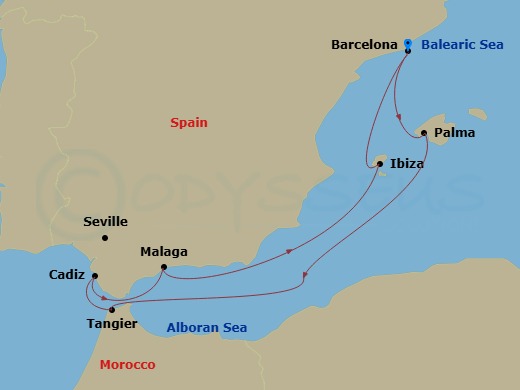 Itinerary map