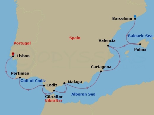 Itinerary map