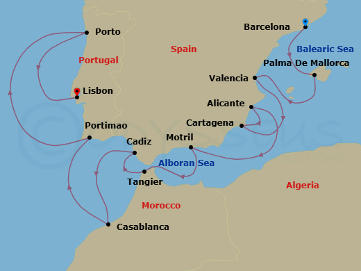 Itinerary map