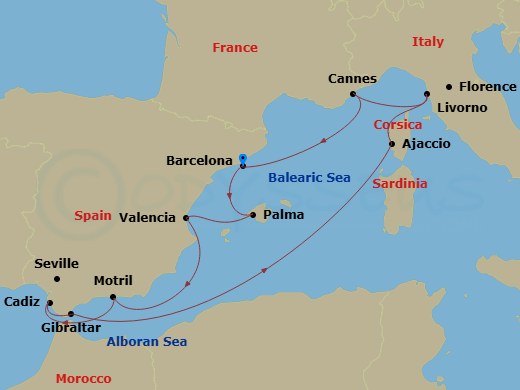Itinerary map
