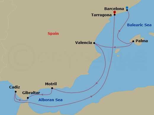 Itinerary map