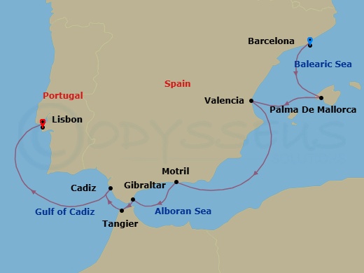 Itinerary map