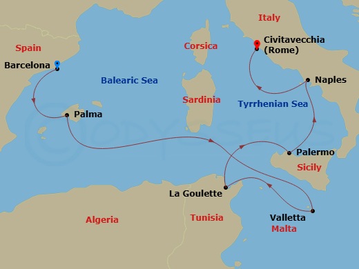 Itinerary map