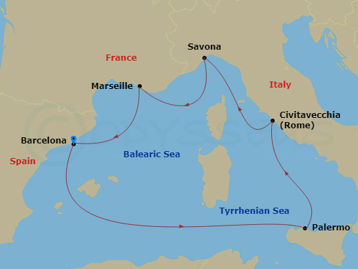 Itinerary map