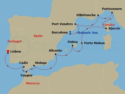 Itinerary map