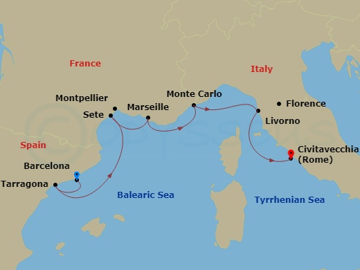 Itinerary map
