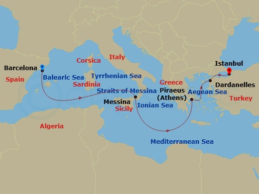 Itinerary map