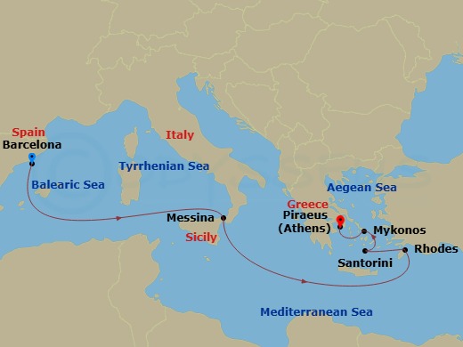 Itinerary map