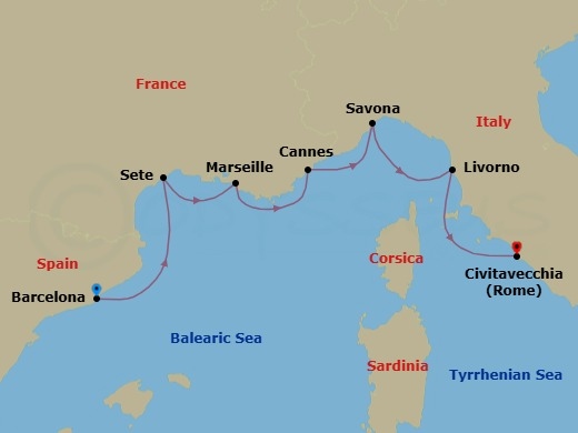 Itinerary map