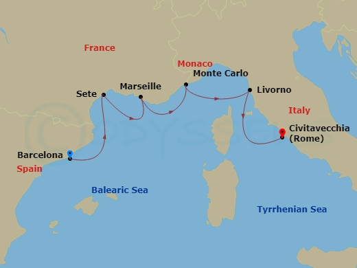 Itinerary map