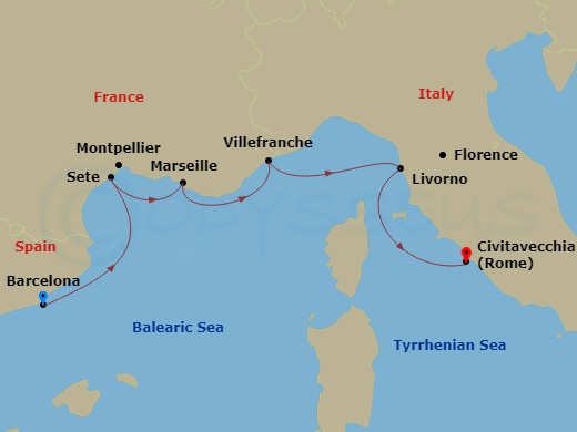 Itinerary map