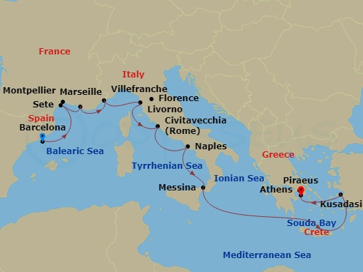 Itinerary map