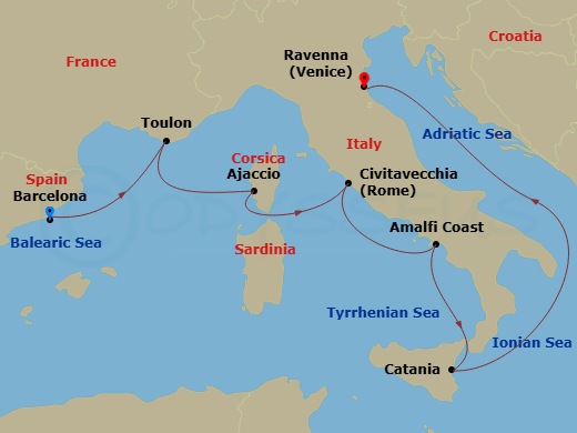 Itinerary map