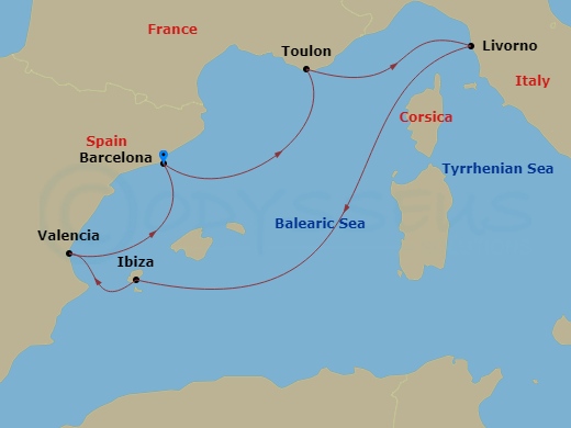 Itinerary map