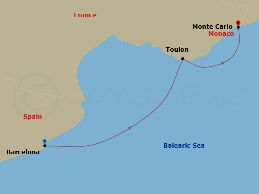 Itinerary map
