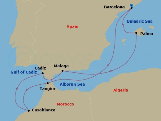 Itinerary map