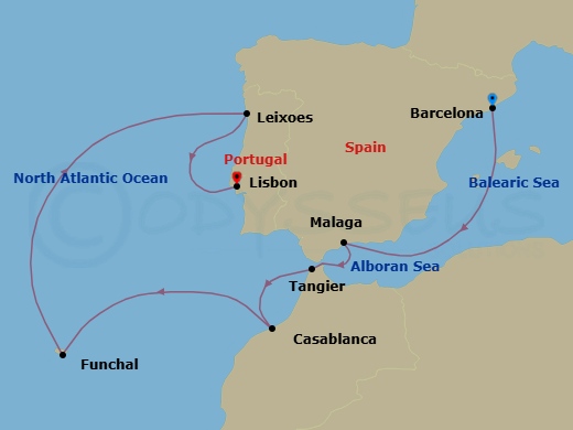 Itinerary map