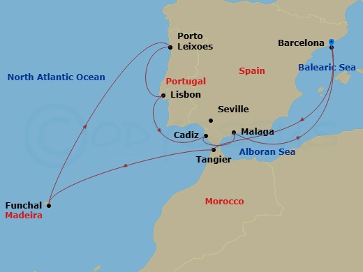 Itinerary map