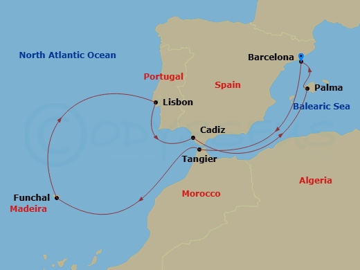 Itinerary map