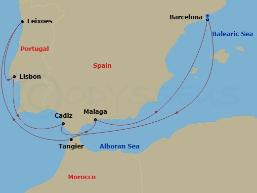 Itinerary map