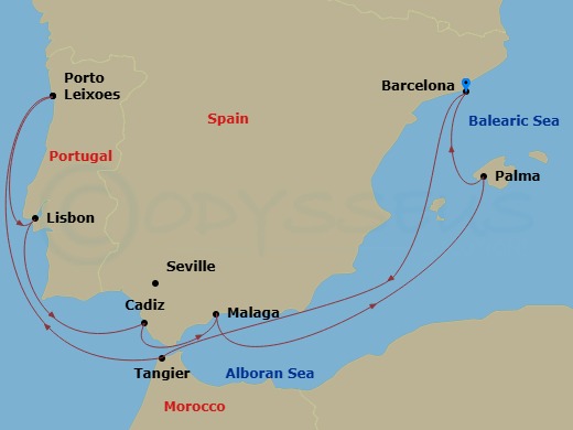 Itinerary map